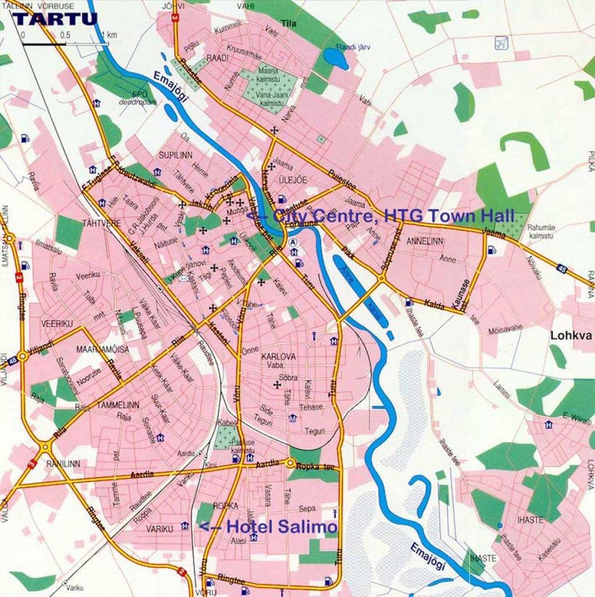 žemėlapis tartu, Estija