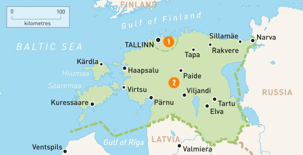 žemėlapis Estija
