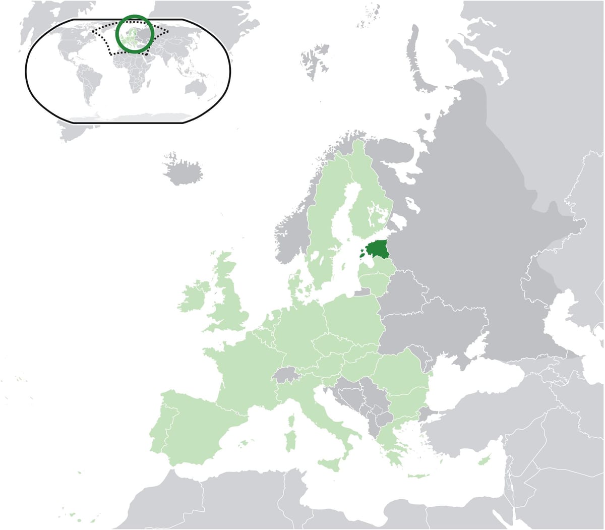 Estija dėl europos žemėlapis