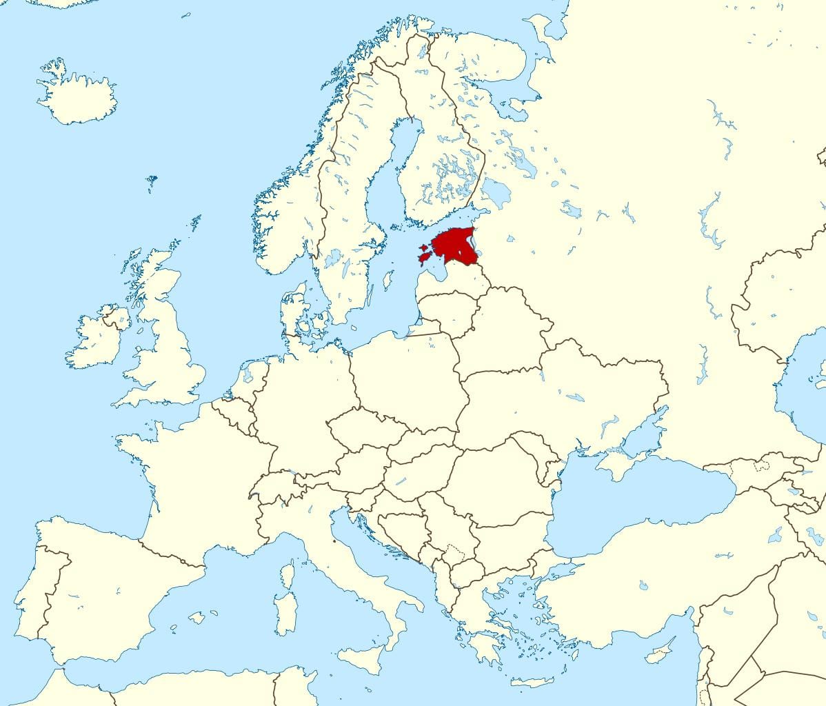 Estija vietą pasaulio žemėlapyje