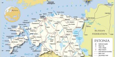 Žemėlapis Estijos miestas