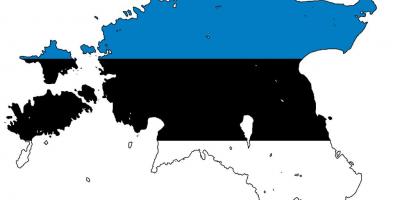 Žemėlapis Estijos vėliavos